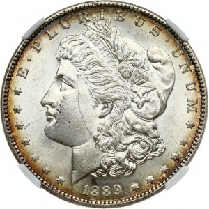 USA Morganův dolar 1889 NGC MS 63