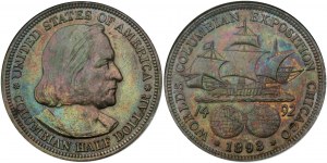 USA 1/2 Dollar 1893 Columbian Exposition ANACS AU 55