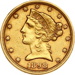 USA 5 dollari 1898