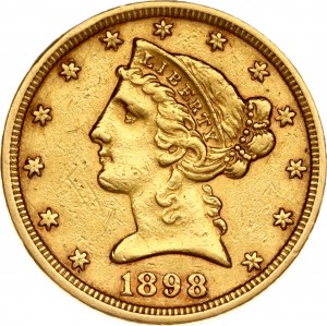 USA 5 dolarů 1898