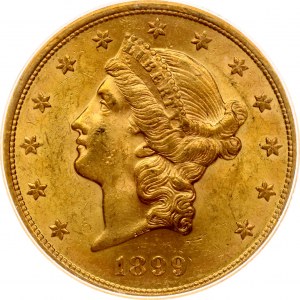 USA 20 dolárov 1899 S PCGS AU 58