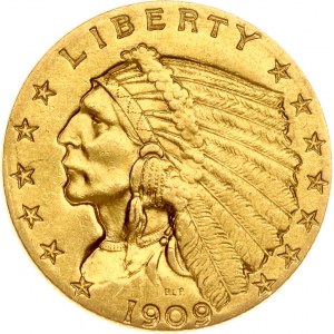 USA 2½ dolára 1909