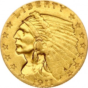USA 2½ dolára 1911