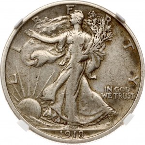 USA 1/2 dolara 1918 Philadelphia NGC VF 30