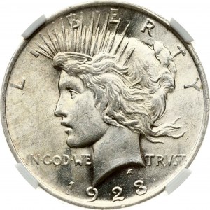 USA Peace Dollar 1923 NGC MS 62