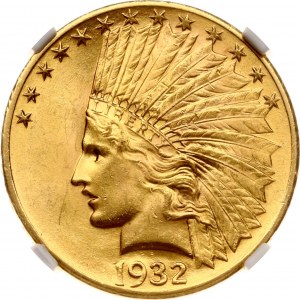 USA 10 Dollars 1932 NGC MS 62
