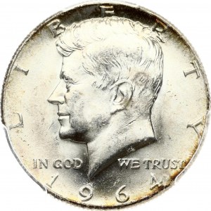 USA Kennedy 1/2 dolaru 1964 PCGS MS 64
