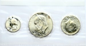 USA 1/4 - Dollar 1976 S Zweihundertjahrfeier Satz von 3 Münzen