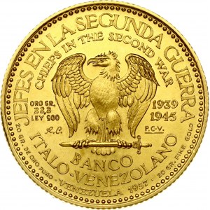 Médaille d'or du Venezuela 1957 Churchill