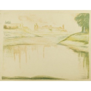 Jan HRYNKOWSKI (1891-1977), Widok na Wawel, 1928