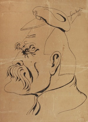 Gustaw ROGALSKI (1887-1939), Karykatura Józefa Piłsudskiego, 1927