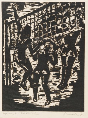 Jan STAŃDA (1912-1987), Trzy drzeworyty z teki „Drzeworyty sportowe”, 1953