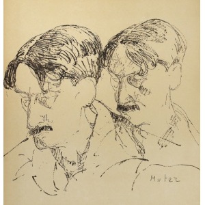 Mela MUTER (1876-1967), Portret podwójny Henri'ego Barbusse, 1919