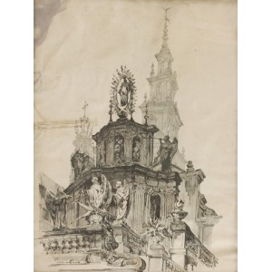 Jan GUMOWSKI (1883-1964), Jasna Góra - widok klasztoru od wschodu, 1926