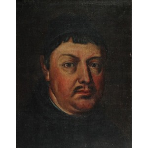 A. PIEKARSKI (XX w.), Portret mężczyzny z wąsami