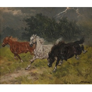Edward MESJASZ (1929-2007), Pędzące konie