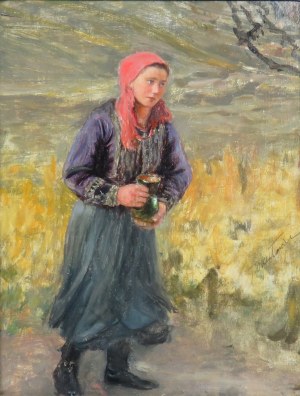 Teodor Axentowicz (1859-1938), Dziewczyna z dzbanem