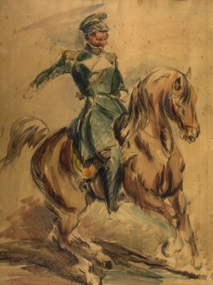 Eugeniusz Geppert (1890-1979), Oficer na koniu