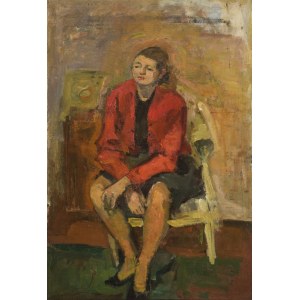 Zygmunt Schreter (1886-1977), Kobieta siedząca na krześle