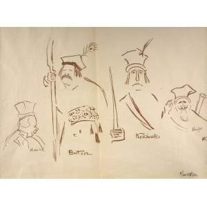 Karol Frycz (1877 - 1963), Zelwerowicz, Kotarbiński i Jednowski jako Lichocki, Bartosz, Nicefor oraz Kościuszko w sztuce Anczyca Kościuszko pod Racławicami, 1904