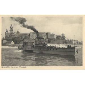 Wawel, Ship, Vistula River, circa 1940.