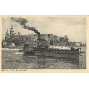 Wawel, bateau, Vistule, vers 1940