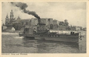 Wawel, bateau, Vistule, vers 1940