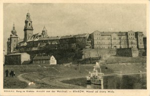 Das Wawel-Schloss vom Weichselufer aus, 1941