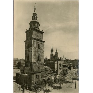 Marktplatz, Rathaus, Tuchhalle, um 1940.