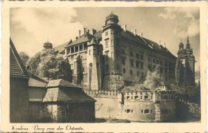 Wawel Castle from the east, ca. 1940.