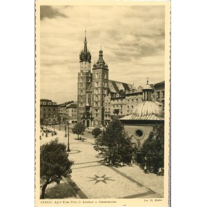 Marktplatz [Adolf-Hitler-Platz], Kirche der Heiligen Jungfrau Maria, ca. 1940
