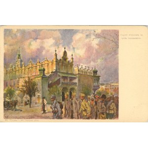Časté predstavenia na krakovskom námestí, asi 1915