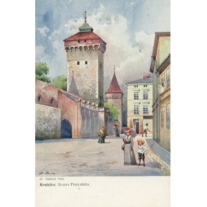 Porte Florian, rue Pijarska, vers 1910