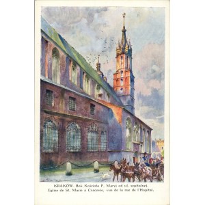 Côté de l'église Sainte-Marie depuis la rue Szpitalna, vers 1910