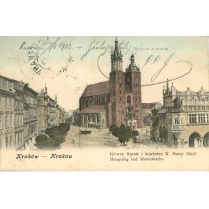 The main square with the church of N. Virgin Mary, 1903