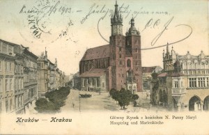 Główny Rynek z kościołem N. Panny Maryi, 1903
