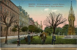 La rue Straszewskiego et le monument à Rejtan, 1916