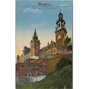 Wawelská katedrála se Zikmundovou a Vasovou kaplí, asi 1910