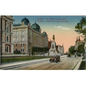 Plac Matejki i pomnik Jagiełły, 1916