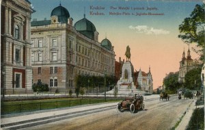 Der Matejko-Platz und die Statue von Jagiello, 1916