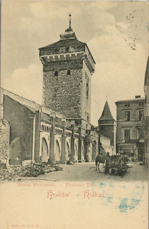 Florian Gate and Pijarska Street, 1902