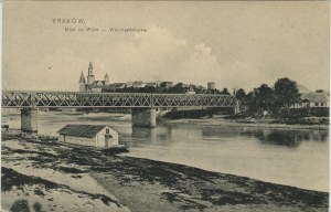 Cracovie - Podgórze - Pont sur la Vistule, 1907