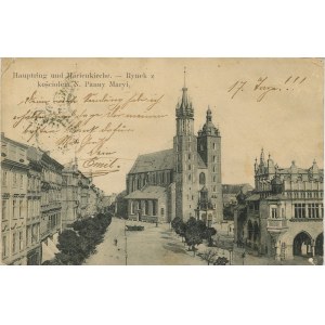 Marktplatz mit der Kirche der N. Kirche der Jungfrau Maria, 1904
