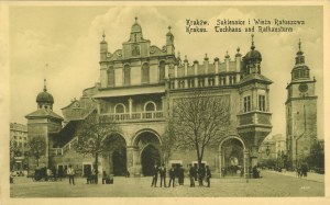 Halle aux draps et tour de l'hôtel de ville, 1914