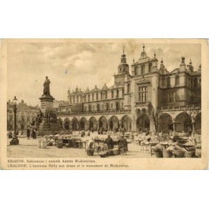 Halle aux draps et monument à Adam Mickiewicz, vers 1920