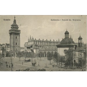 La halle aux draps et l'église St Adalbert, 1914