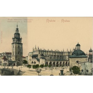 Radničná veža a Sukiennice, okolo roku 1900