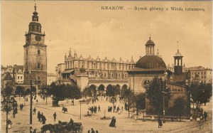 Piazza principale con la torre del municipio, 1910