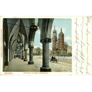 L'église Sainte-Marie et la halle aux draps, 1900