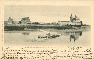 Vue de Skałka depuis l'arrière de la Vistule, 1900
